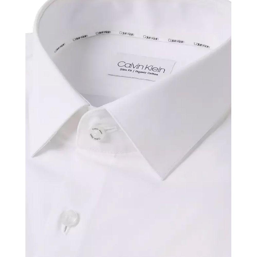 Calvin Klein White Cotton Shirt CA-8655300008-IT41 | L