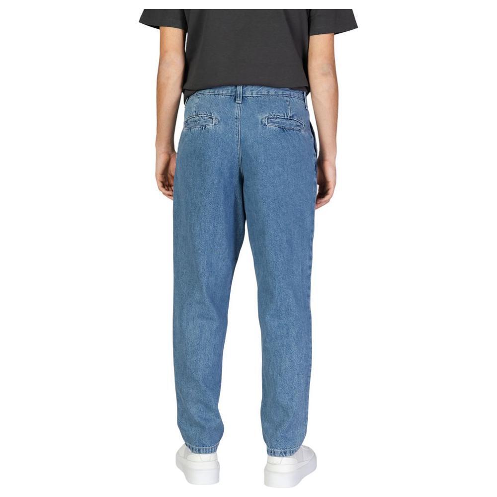 Jack Jones Blue Cotton Relaxed Fit Jean JA-15819100176-W28 | L32