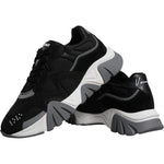 Versace Black Leather Neoprene Chunky Low Top Sneakers Squalo Shoes MV6396-42