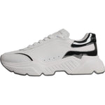 Dolce & Gabbana White Silver DAYMASTER Leather Sneakers Shoes MV6430
