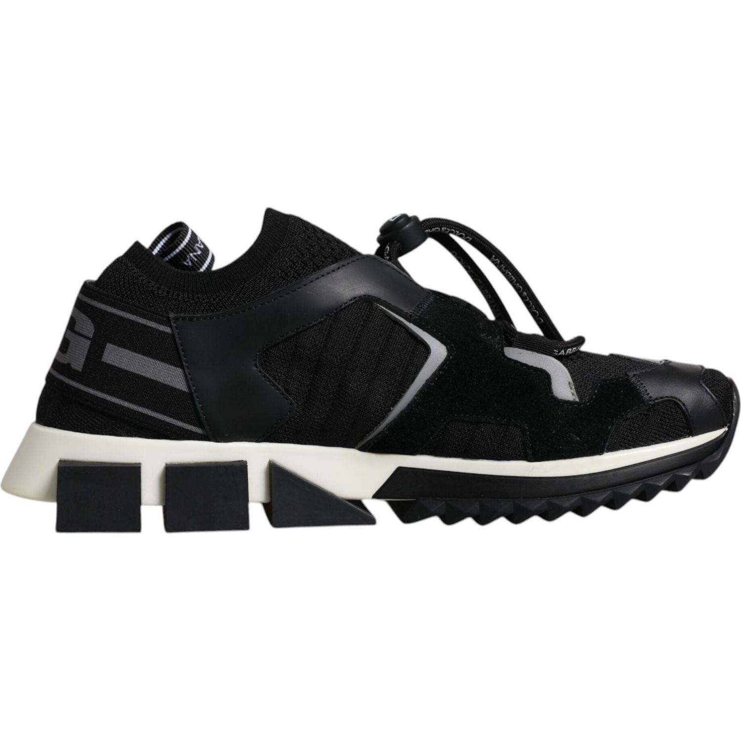 Dolce & Gabbana Black White Logo Sorrento Mens Sneakers Shoes
