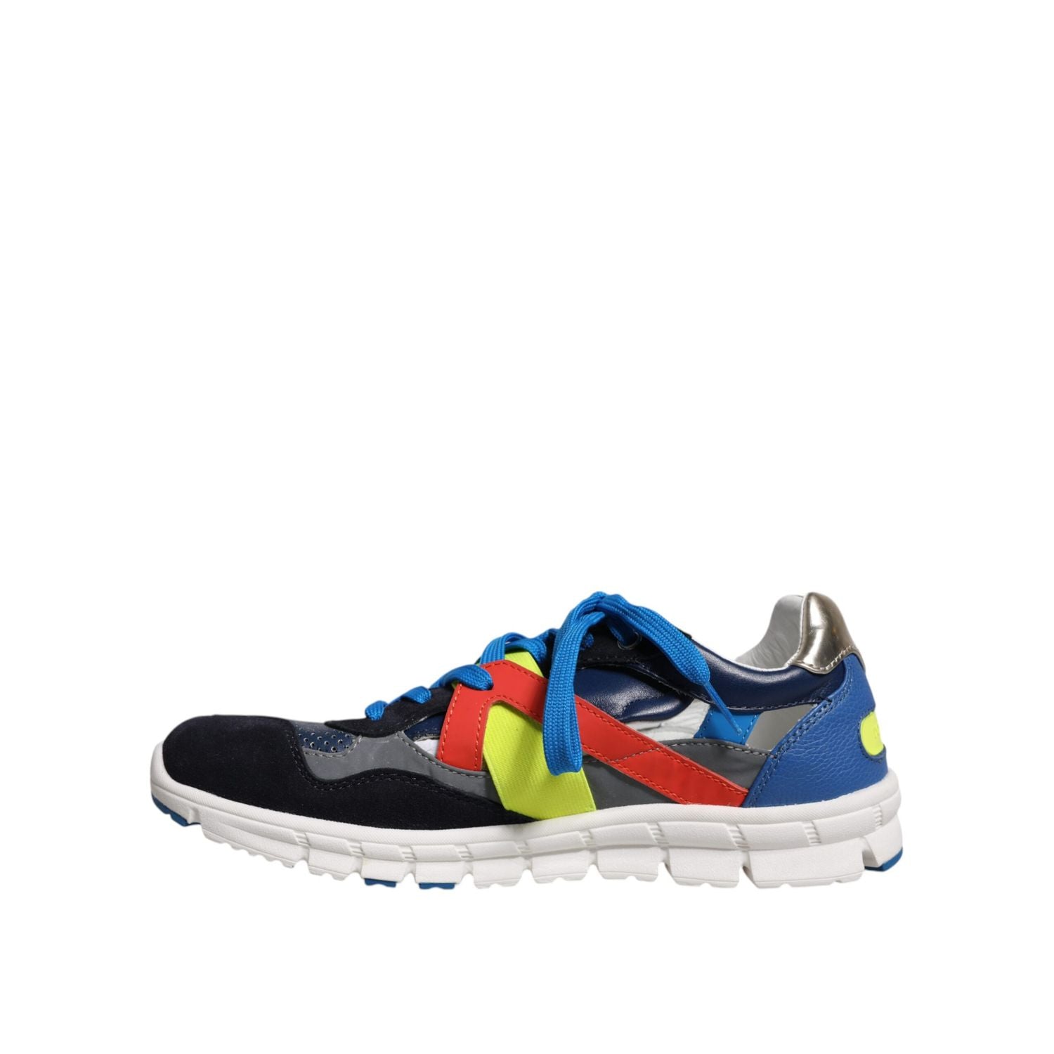 Dolce & Gabbana Multicolor Leather Suede Low Top Sneakers Shoes