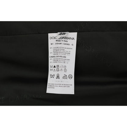 Dolce & Gabbana Black STAFF Cotton Striped Vest