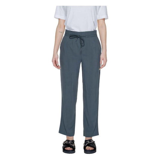 Street One green viscose women's regular pants, perfect for spring and summer fashion collection.