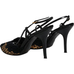 Dolce & Gabbana Dolce & Gabbana Black Brown Lace High Heels Slingback Shoes LA12021-35