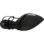 Dolce & Gabbana Dolce & Gabbana Black Brown Lace High Heels Slingback Shoes LA12021-35