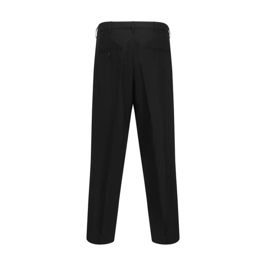 Marni Virgin Wool Pants with Monochrome Pattern, Back View