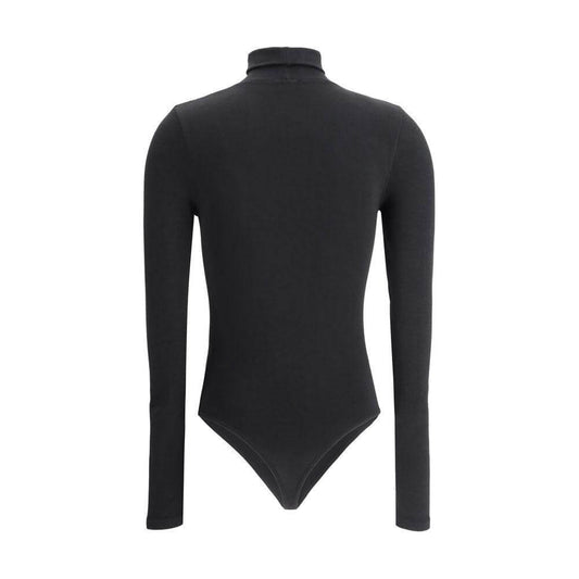 Wolford Colorado Bodysuit, black, long-sleeved, high neck, slim fit.
