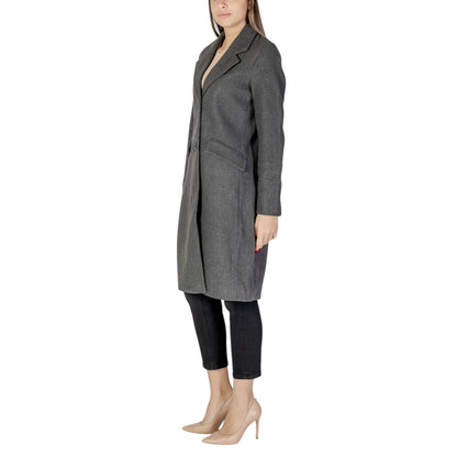 Vero Moda Gray Polyester Coat