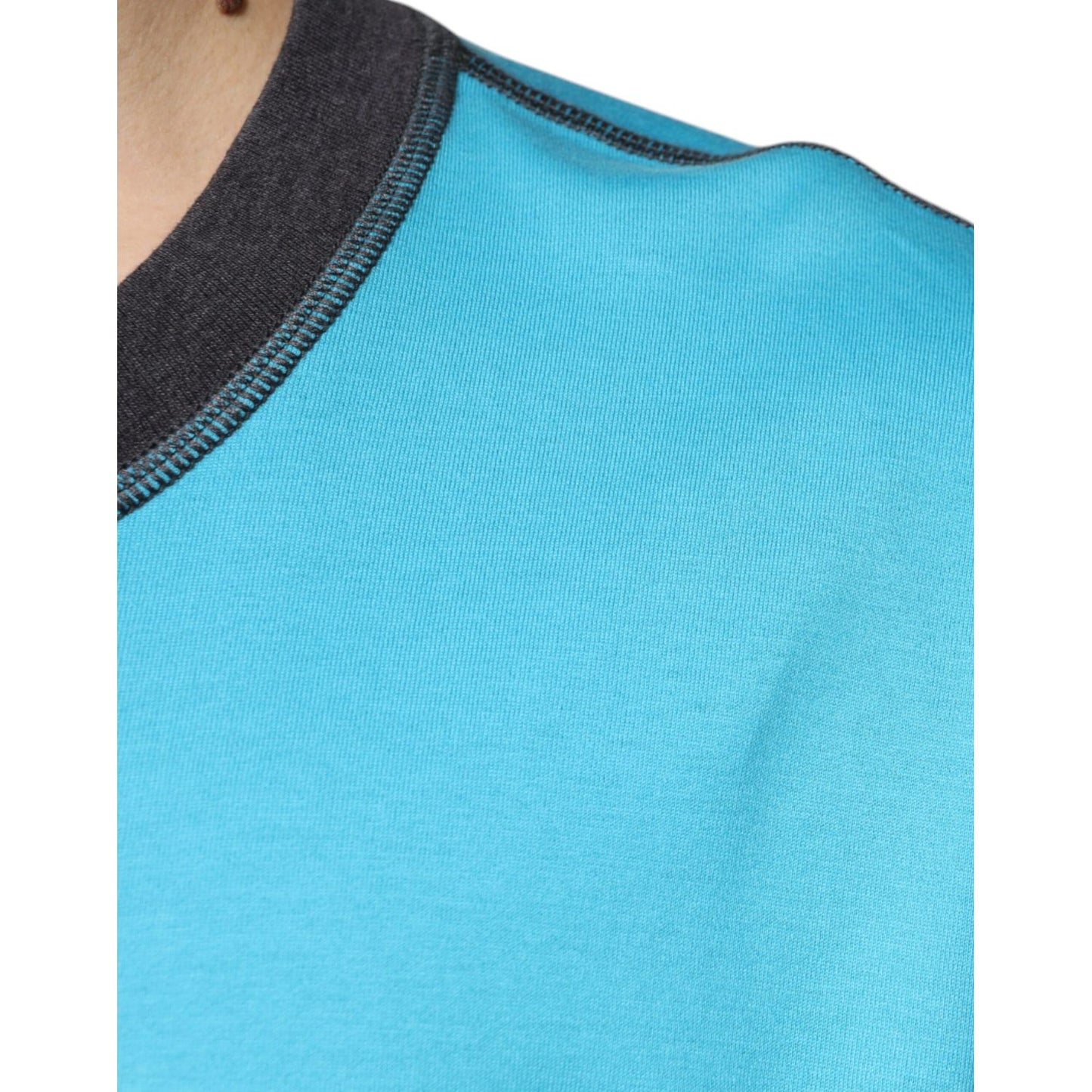 Dolce & Gabbana Blue Logo Crew Neck Short Sleeves T-shirt