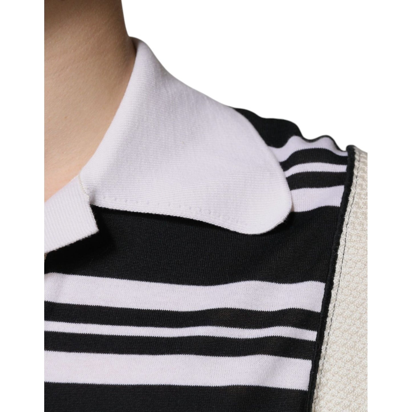 Dolce & Gabbana Multicolor Stripe Collared Polo T-shirt