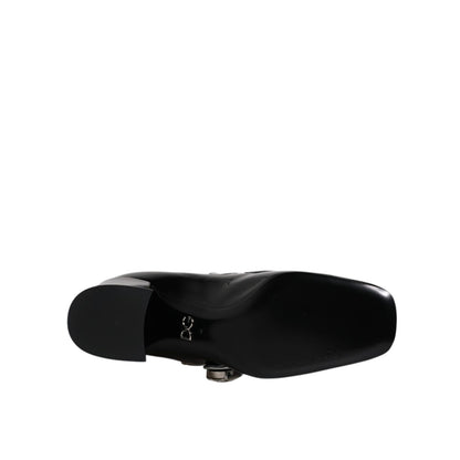 Dolce & Gabbana Black Patent Leather Crystal Mary Jane Pumps Shoes