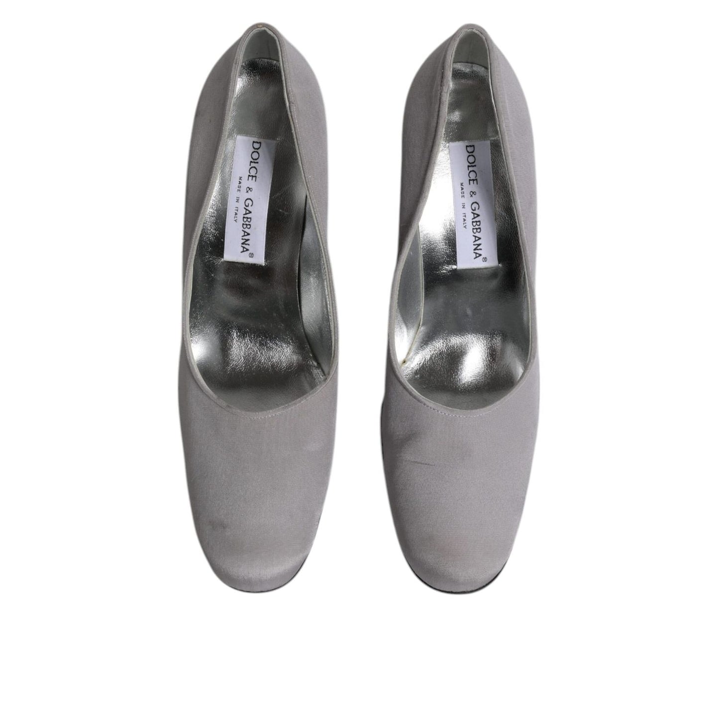 Dolce & Gabbana Gray Suede Leather High Heel Pumps Shoes