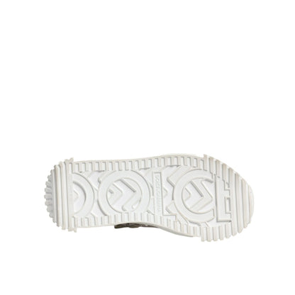 Dolce & Gabbana White Mesh NS1 Low Top Sports Sneaker Shoes