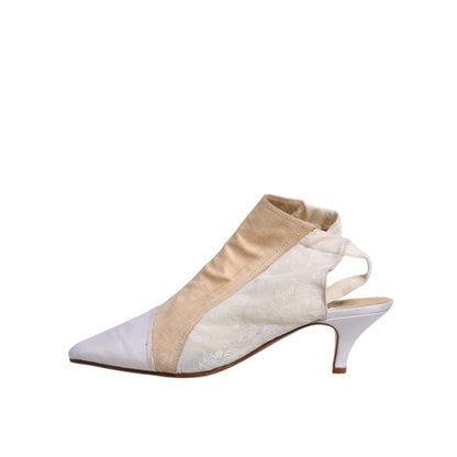 Dolce & Gabbana Multicolor Patchwork Heels Slingback Shoes