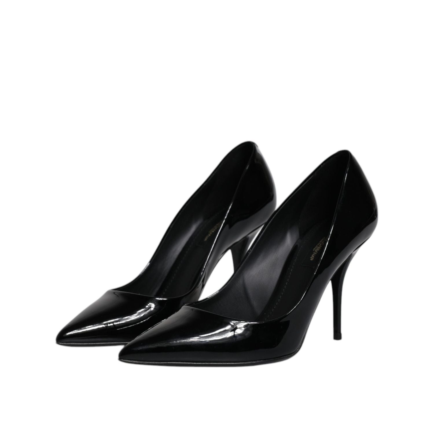 Dolce & Gabbana Black Patent Leather High Heels Pumps Shoes