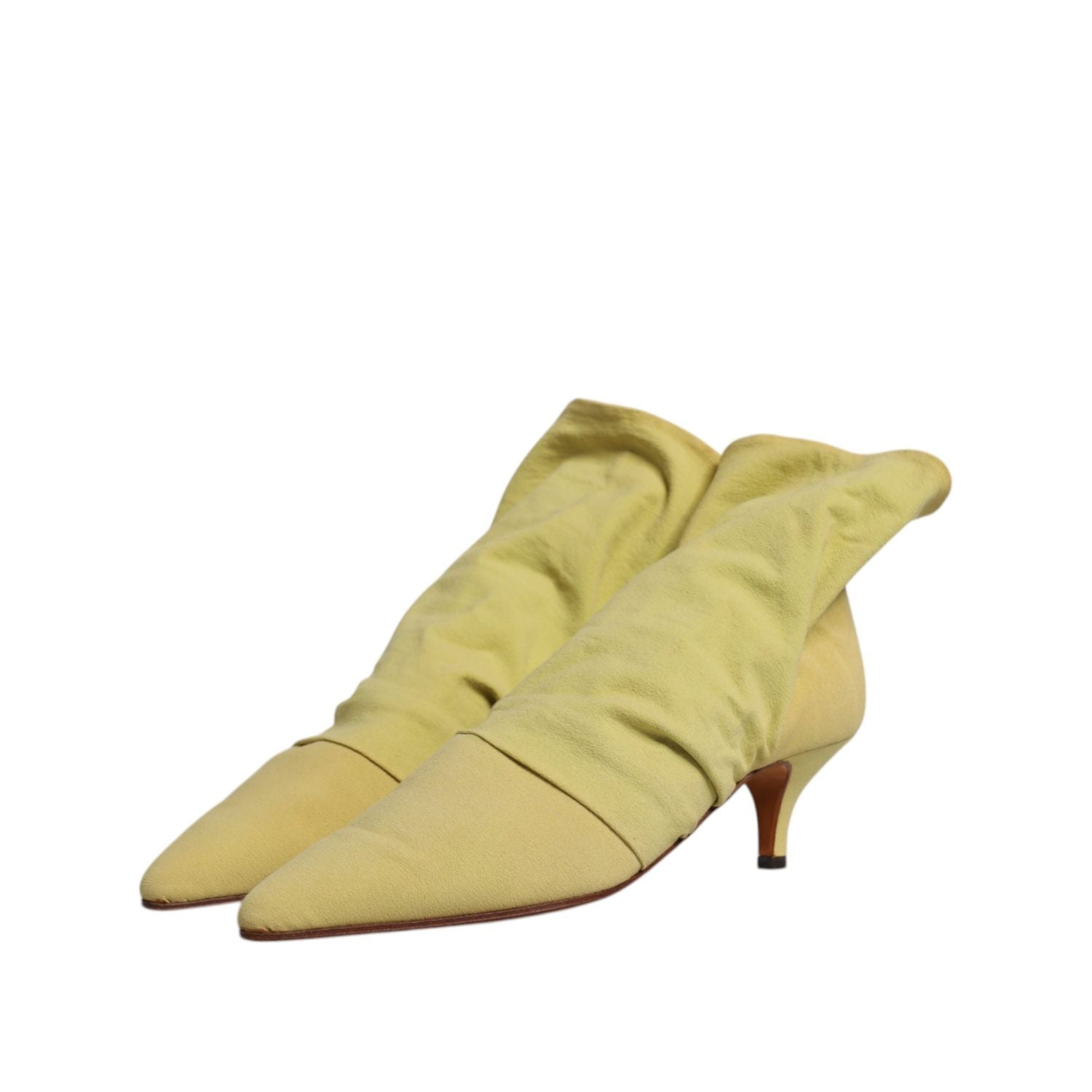 Dolce & Gabbana Green Sock Style Heels Ankle Boots Shoes