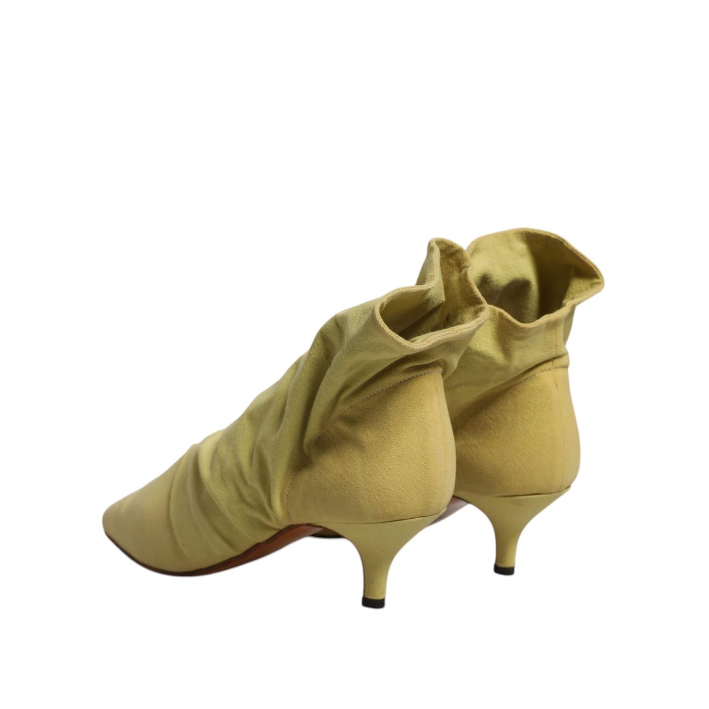 Dolce & Gabbana Green Sock Style Heels Ankle Boots Shoes