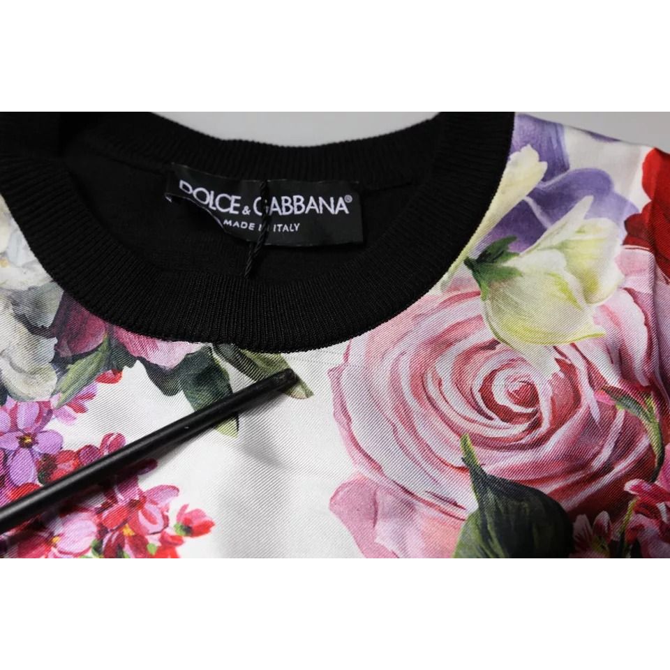 Dolce & Gabbana Multicolor Floral Silk Sleeveless Tank Blouse Top