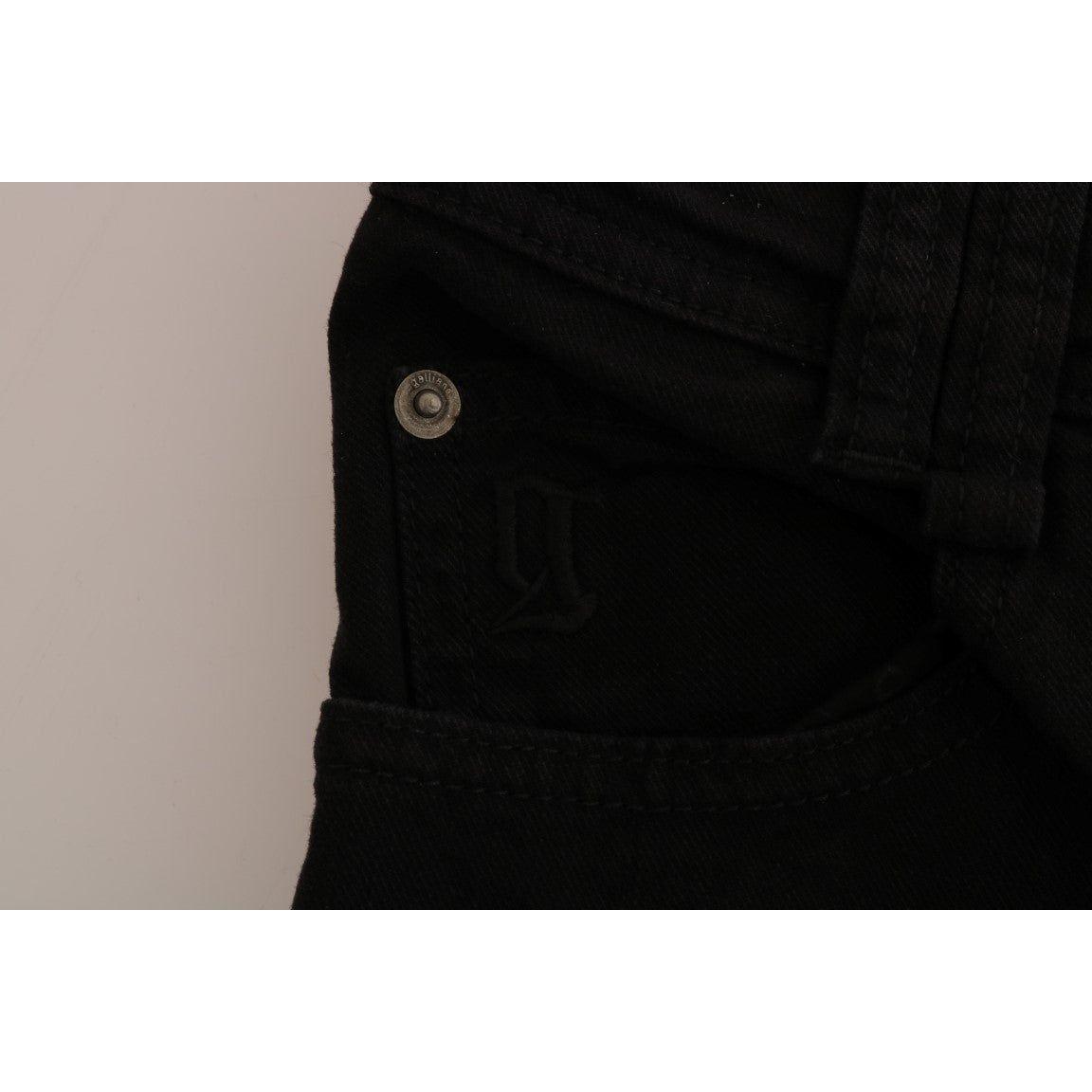 بنطلون جينز جون جاليانو الأنيق ذو المقاس العادي باللون الأسود