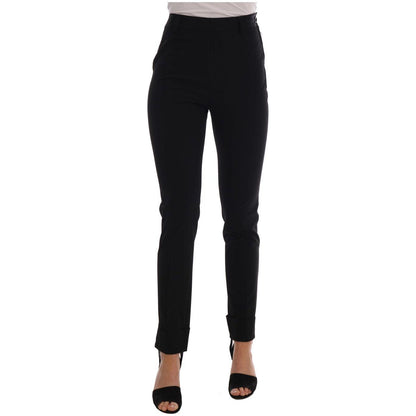 Ermanno Scervino Black Stretch Leggings Pants Jeans & Pants