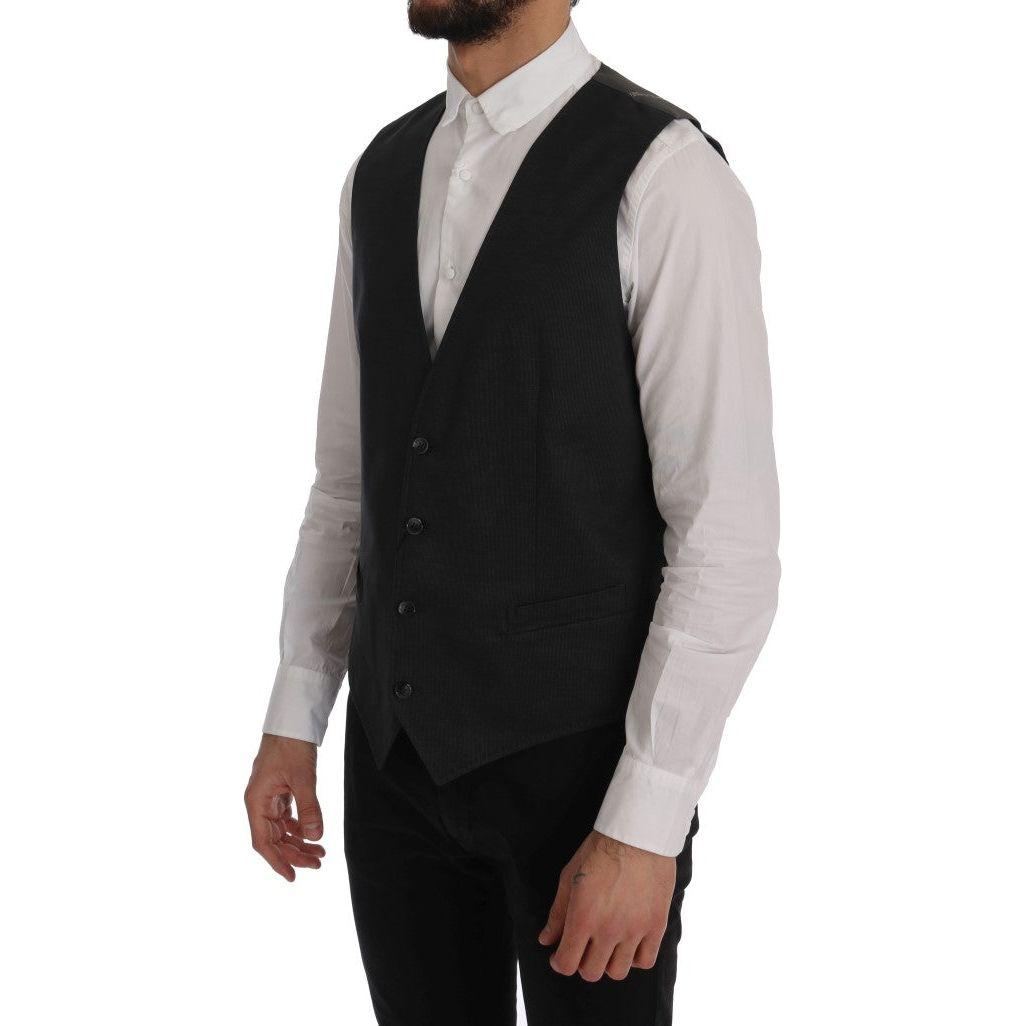 Dolce & Gabbana Gray STAFF Cotton Rayon Vest SIG60317-2