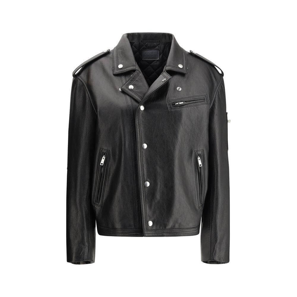 Prada Biker leather Jacket PR-58A207SOOO11KDF0002-IT40 | M