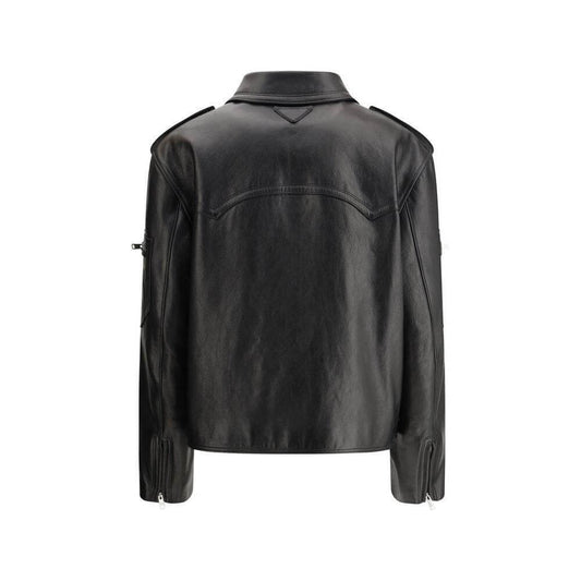 Prada Biker leather Jacket PR-58A207SOOO11KDF0002-IT40 | M