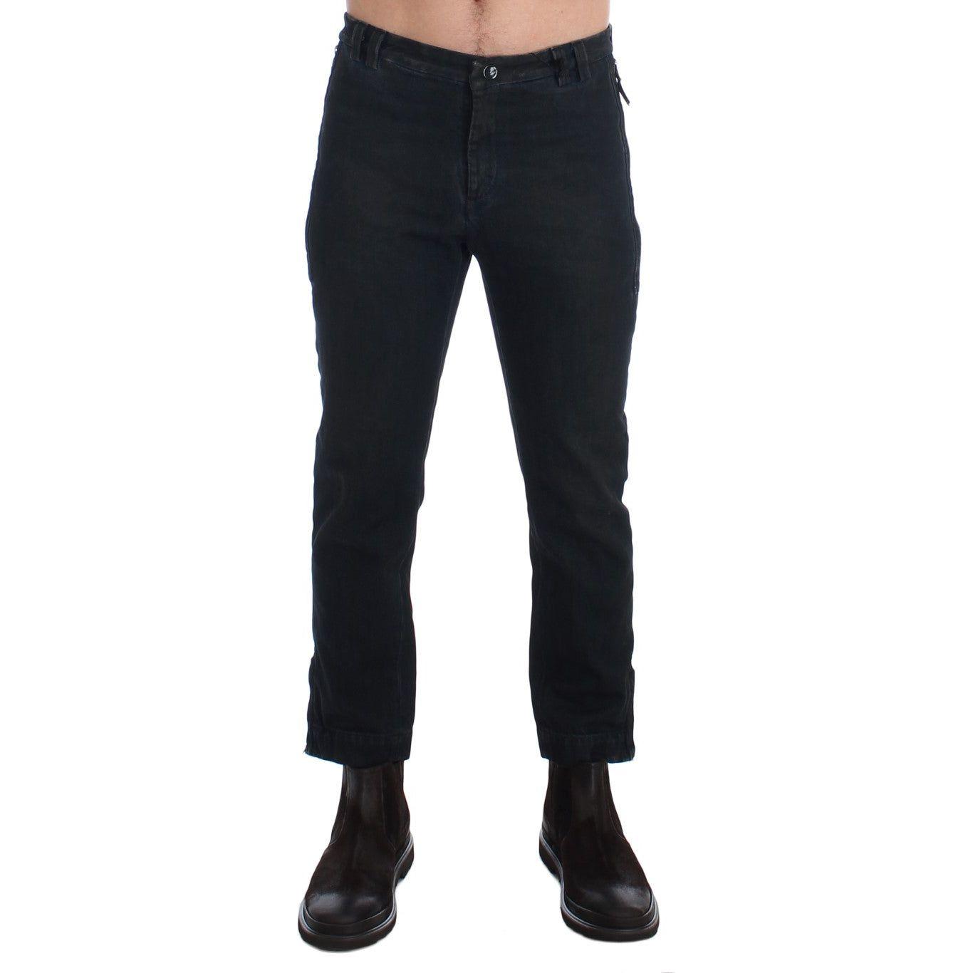 Costume National Blue Cotton Slim Pants Denim Jeans