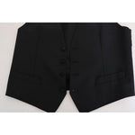 Dolce & Gabbana Black Wool Silk Vest TSH2071-1