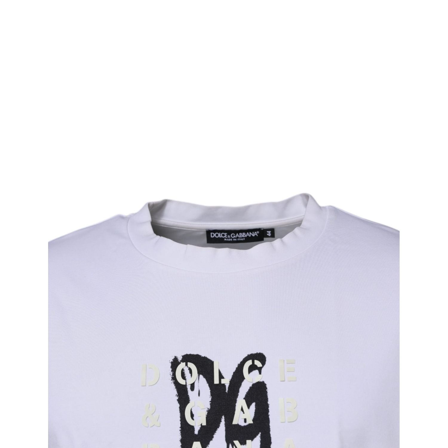 Dolce & Gabbana White DG Logo Crew Neck Short Sleeve T-shirt