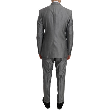 Dolce & Gabbana Black Stretch Crystal Bee Slim Fit Suit Suit