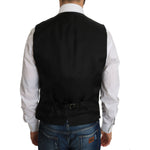 Dolce & Gabbana Black Silk Dress Waistcoat TSH2428-1