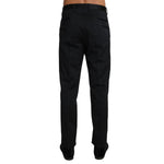 Dolce & Gabbana Floral Brocade Formal Trousers Jeans & Pants Dolce & Gabbana Black