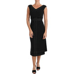 Dolce & Gabbana Elegant Black Sheath Wool Dress Dolce & Gabbana Black