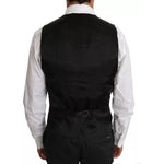 Dolce & Gabbana Black Wool Logo Waistcoat Vest TSH2861-46