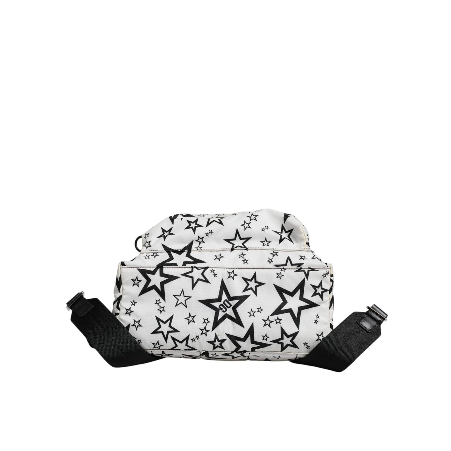 Dolce & Gabbana White DG Stars Print Nylon School Backpack Bag