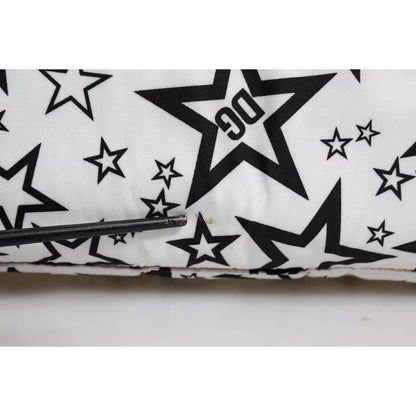 Dolce & Gabbana White DG Stars Print Nylon School Backpack Bag