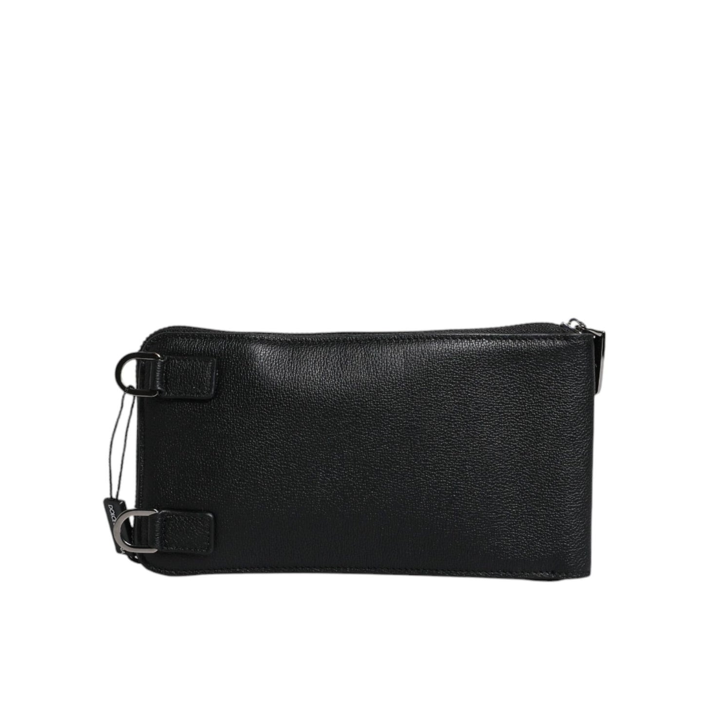 Dolce & Gabbana Black Leather Purse Crossbody Sling Phone Bag