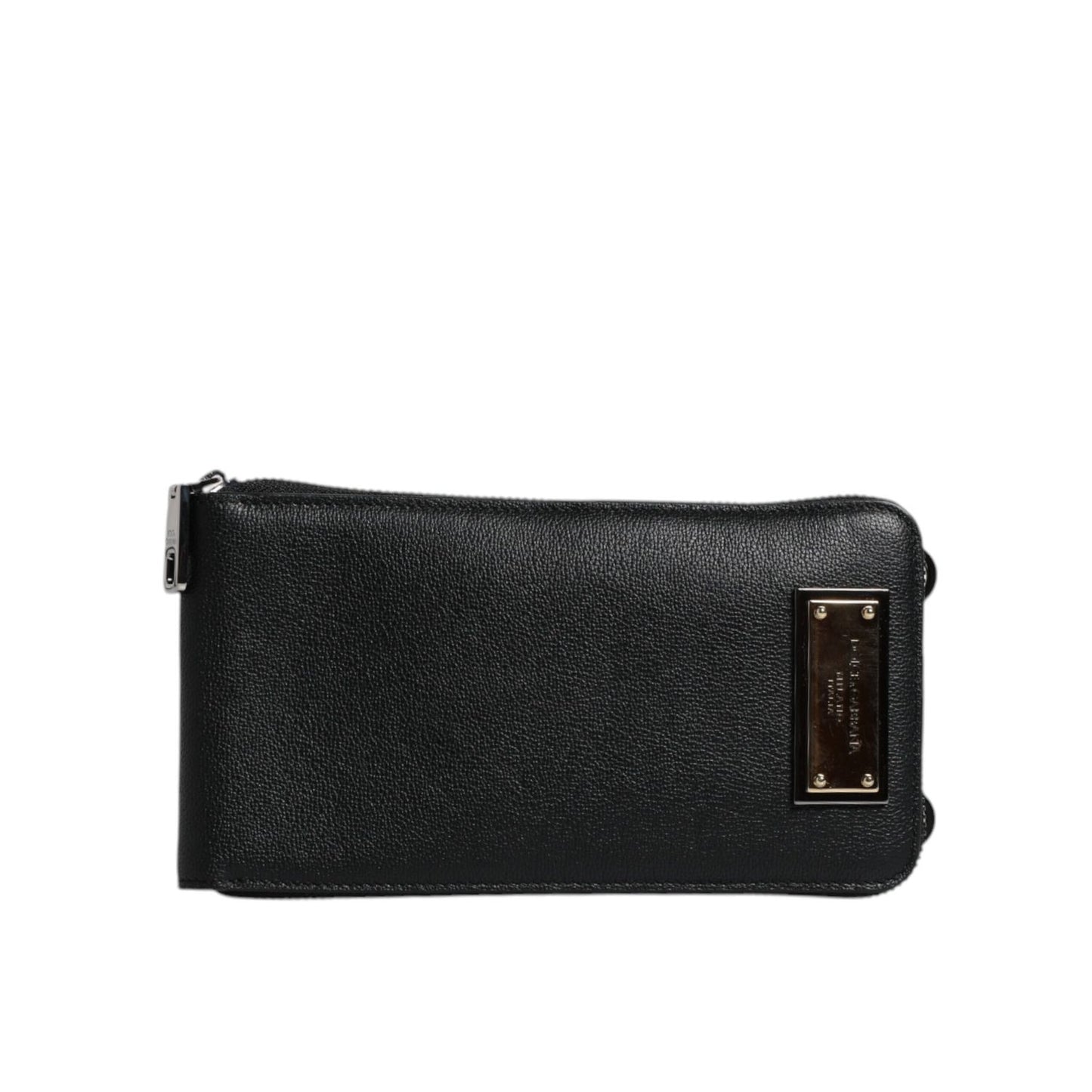 Dolce & Gabbana Black Leather Purse Crossbody Sling Phone Bag