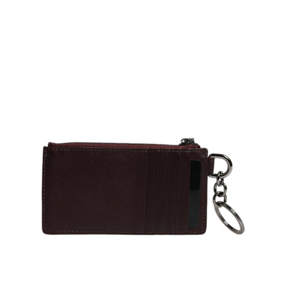 Dolce & Gabbana Brown Calfskin Leather DG Logo Card Holder Wallet