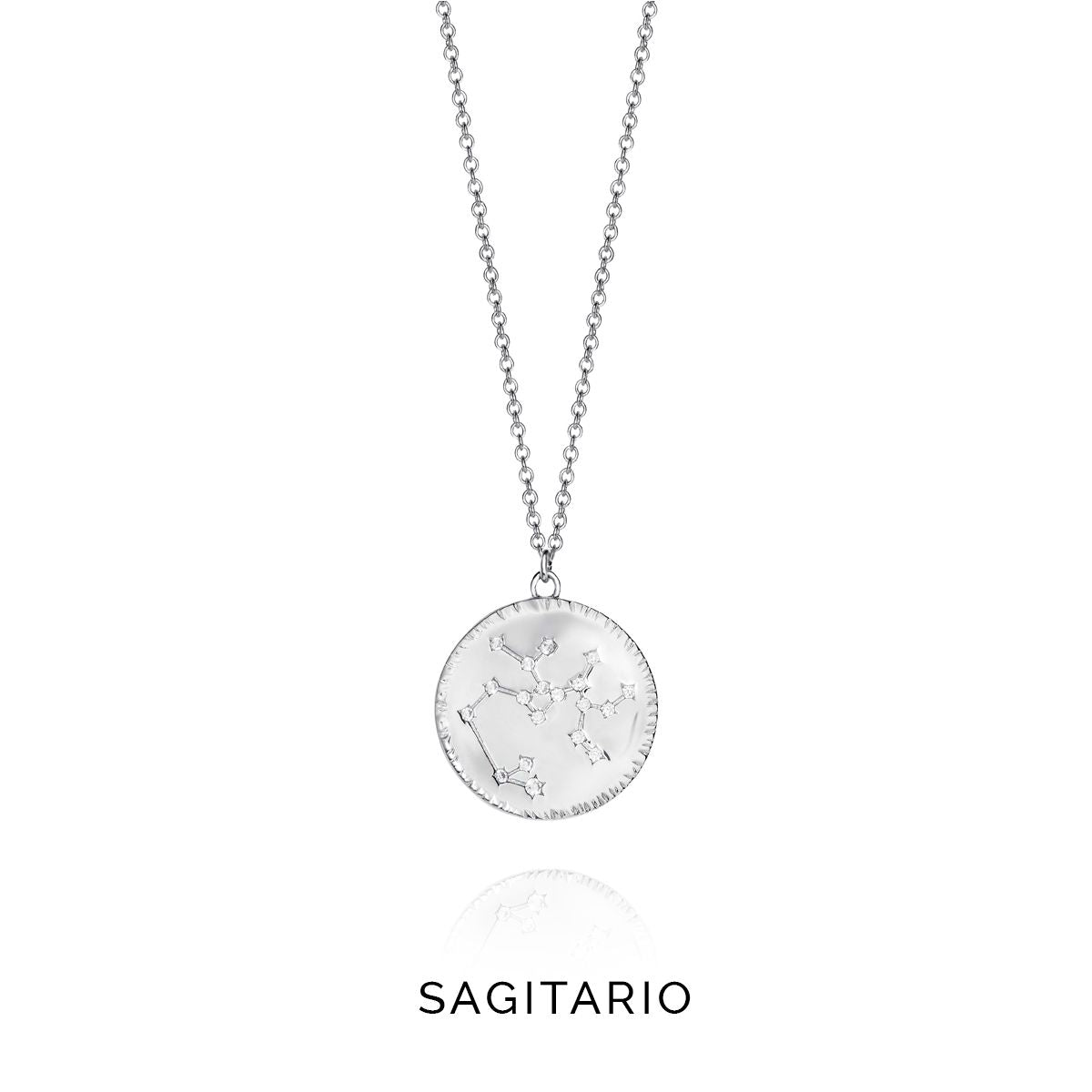 VICEROY JEWELS Mod. 61014C000-38SA silver necklace for ladies with Sagittarius design in official box.