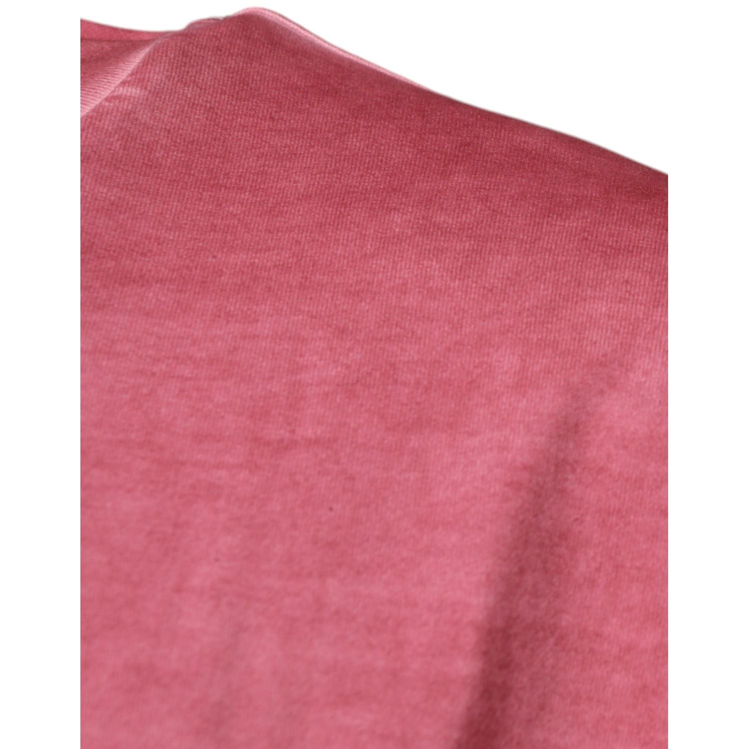 Dolce & Gabbana Pink Logo Print Cotton Crew Neck T-shirt