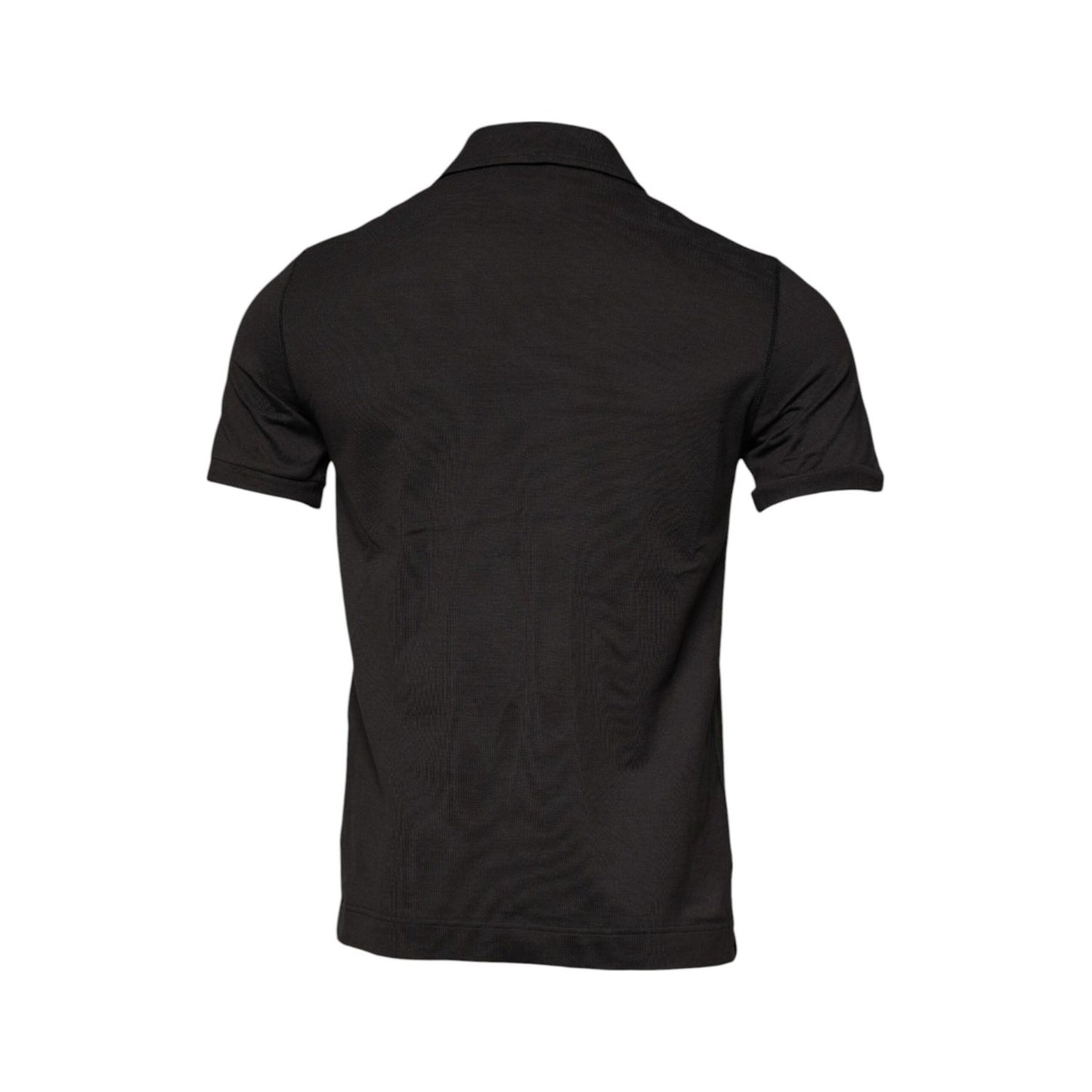 Dolce & Gabbana Dark Gray Collared Short Sleeves Polo T-shirt