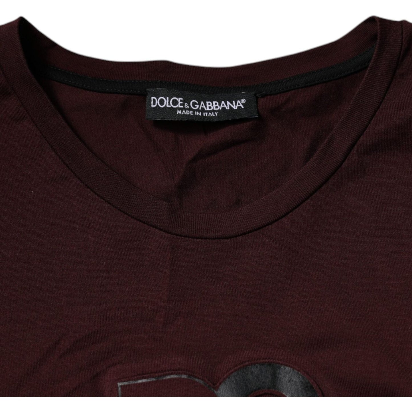Dolce & Gabbana Brown Logo Print Cotton Crew Neck T-shirt TSH87672-56