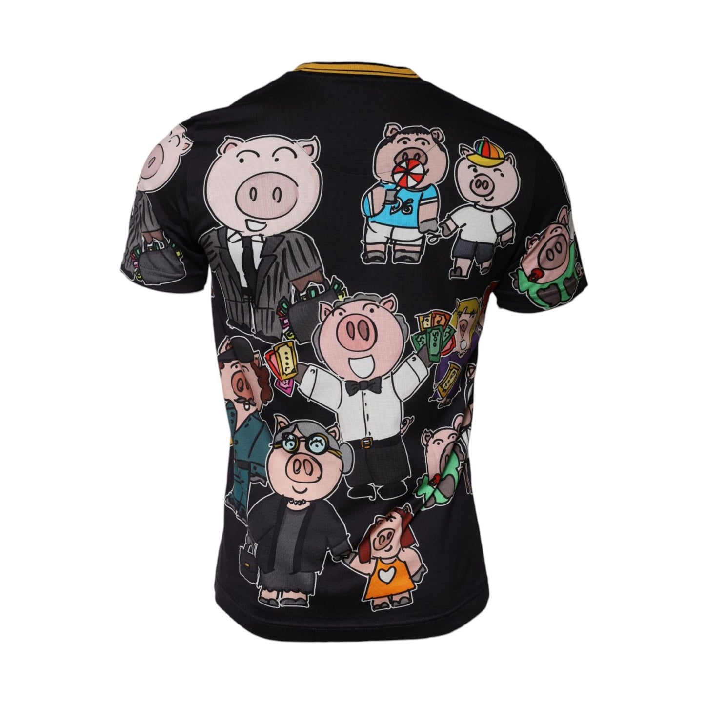 Dolce & Gabbana Black 2019 Year Of The Pig Crew Neck T-shirt