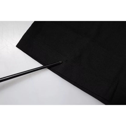 Dolce & Gabbana Black Logo Print Cotton Short Sleeves T-shirt