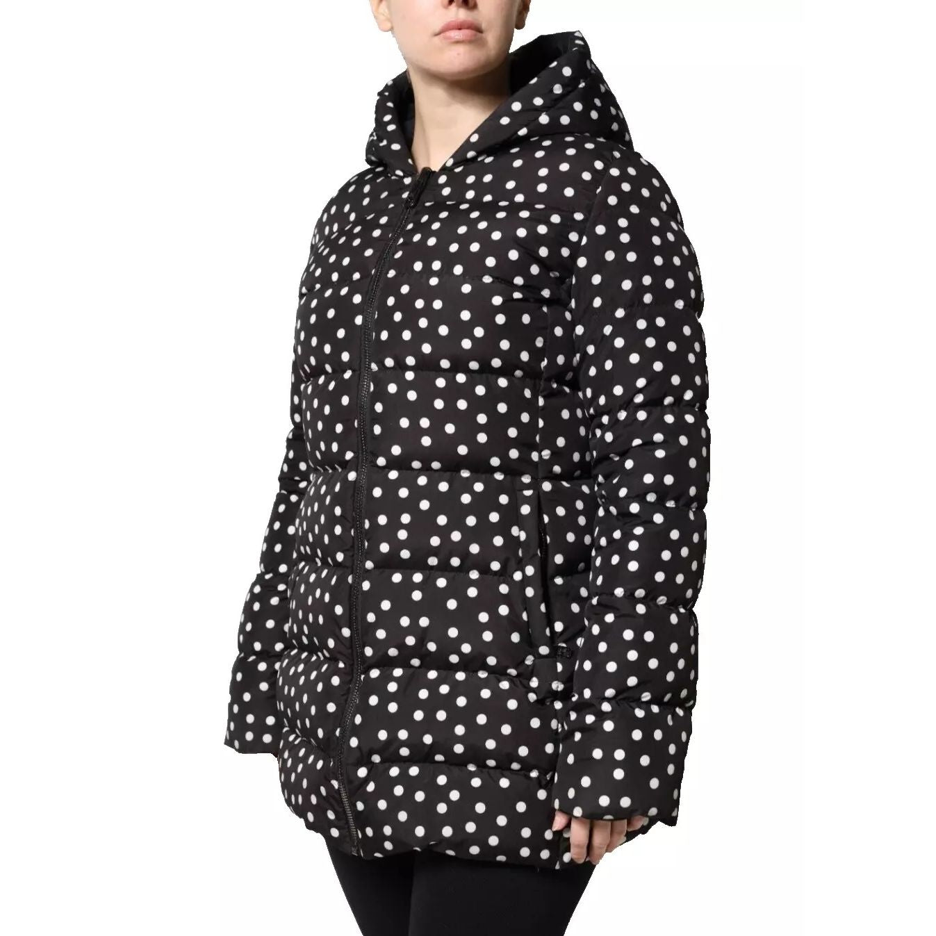 Dolce & Gabbana Black Polyester Hooded Reversible Jacket