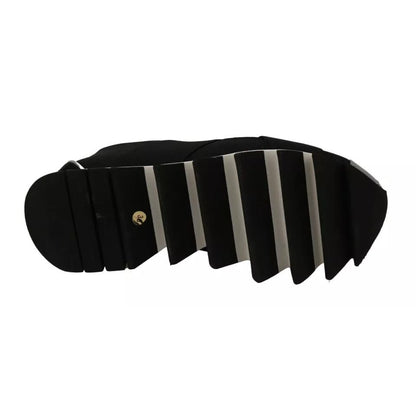Dolce & Gabbana Black Shark Neoprene Stretch Sneakers Shoes