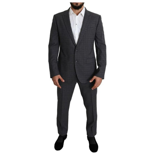Dolce & Gabbana Gray Wool Men Formal 2 Piece MARTINI Suit